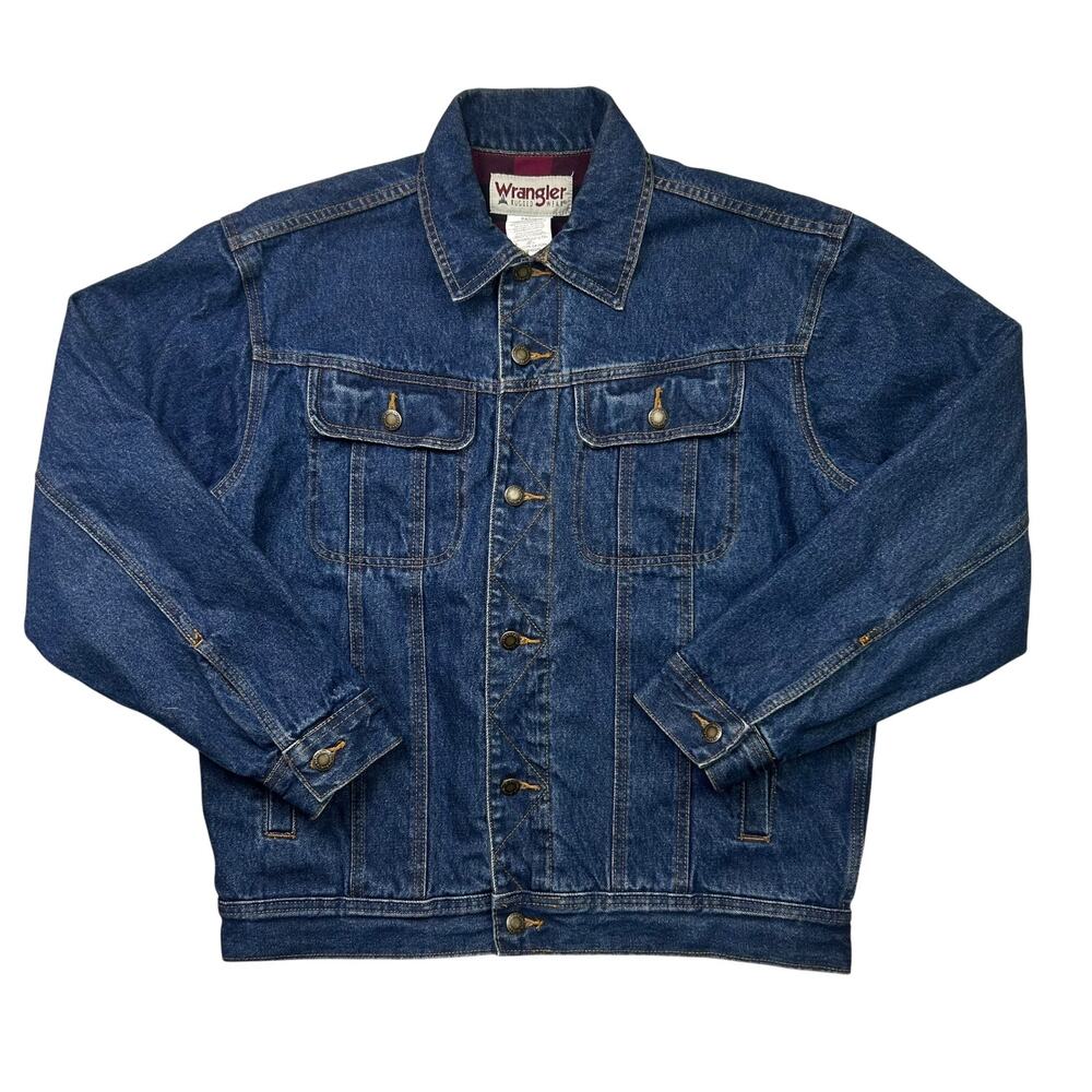 Vintage Wrangler Rugged Wear Flannel-Lined Denim Jacket RJK32AN